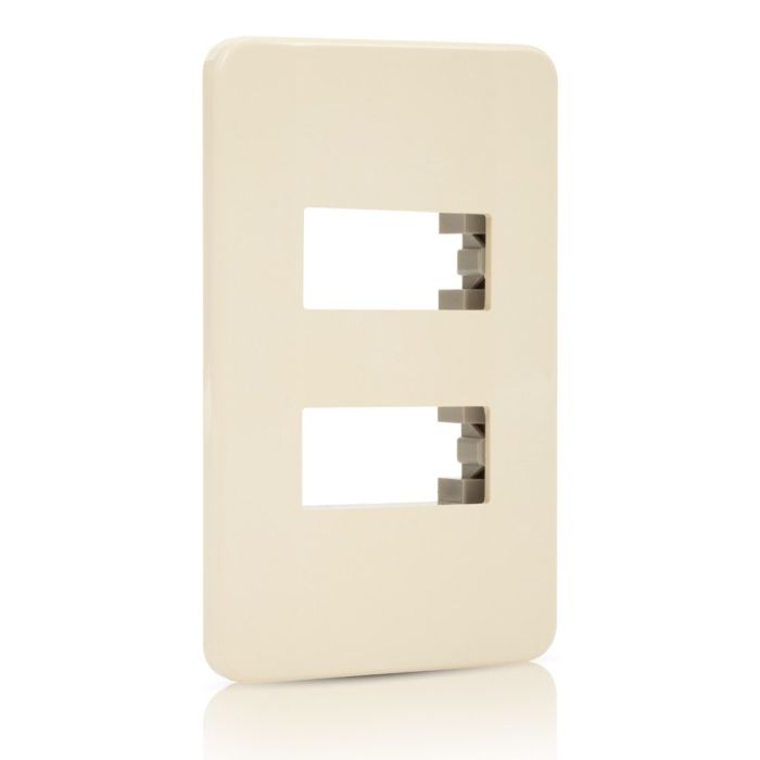 Placa tradizione de 2 ventanas color marfil