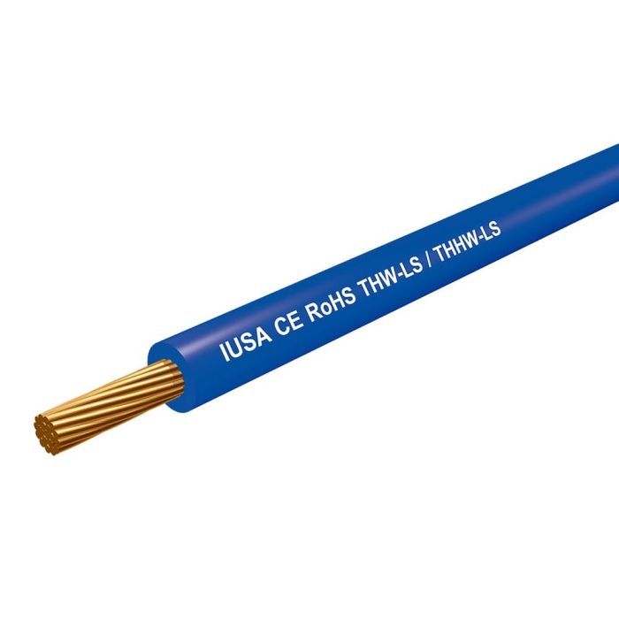 Cable THW-LS / THHW-LS CE RoHS, caja de 100 m, 8 AWG, azul