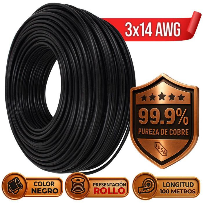 Cordon Uso Rudo 3X14 Iusa 100Mts