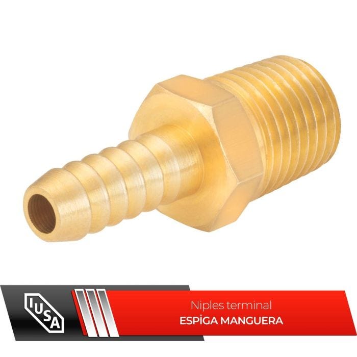 Conexión espiga para manguera 3/8” x 3/8” espiga