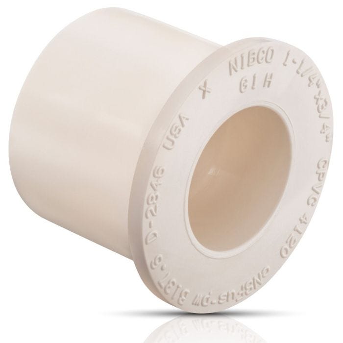 Reducción bushing de CPVC 25 mm (1”) x 13 mm (1/2”)