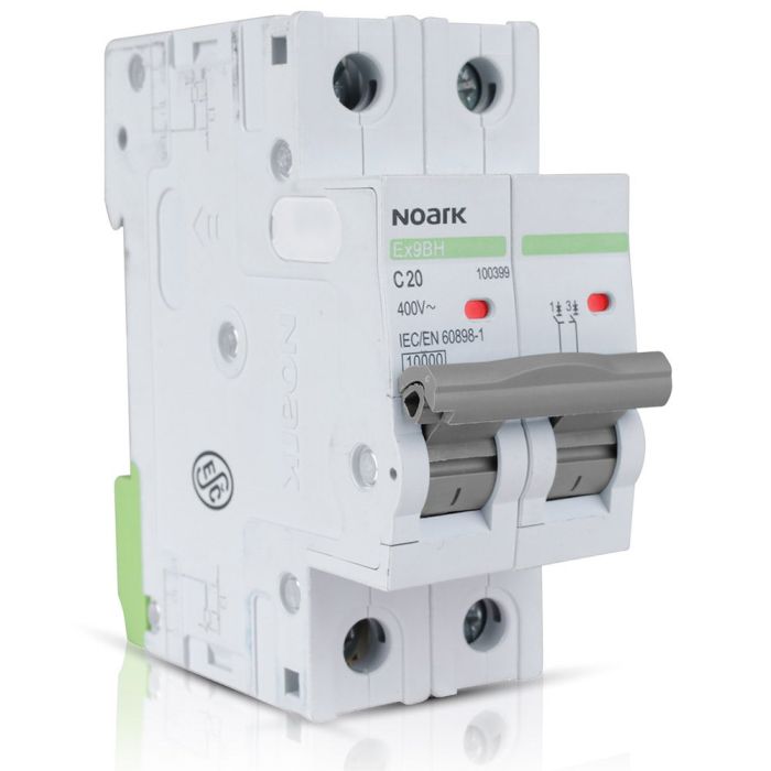 Interruptor termomagnético para riel DIN, 2 polos 6 A