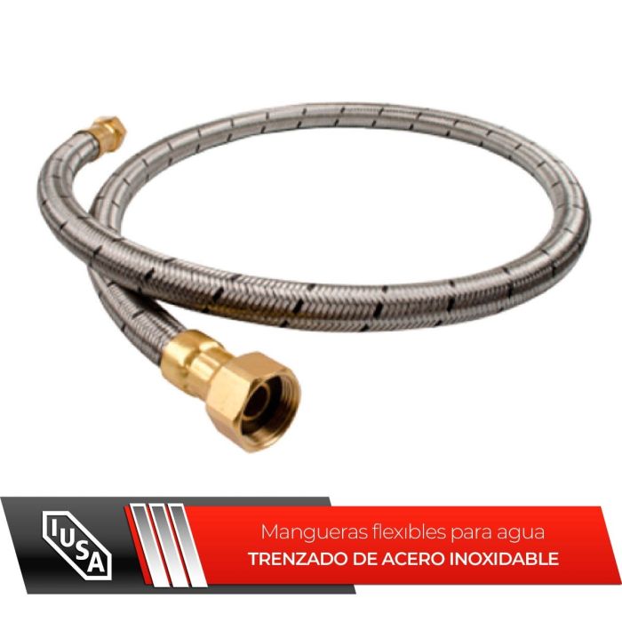 Manguera flexible para calentador instantáneo 3/4” HNPT x 1/2” HNPT