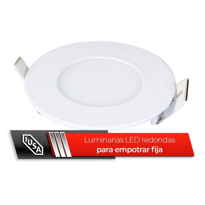 Luminaria LED redonda fija 180 lm luz blanca