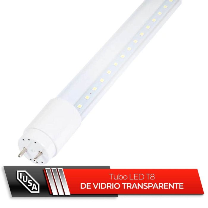 Tubo LED T8 transparente, 60 cm, 9W, IUSA