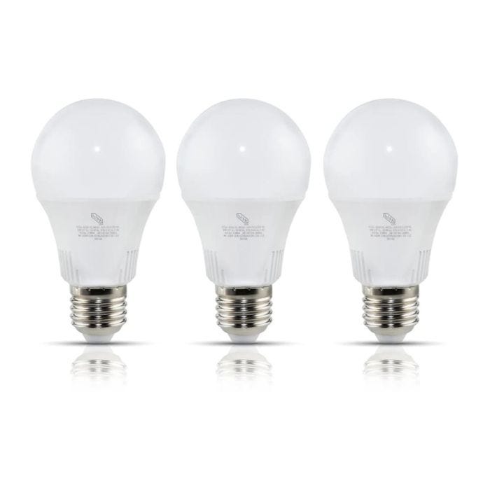 Foco LED A19 en trípack, luz blanca 9W, IUSA
