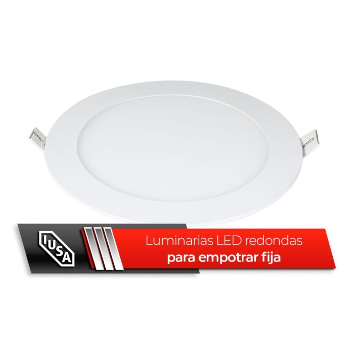 Luminaria LED redonda para empotrar, 6W, Luz Blanca