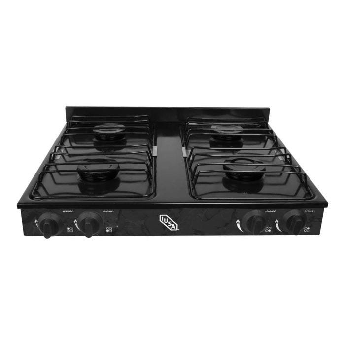 Parrilla de gas 4 quemadores caper negro jaspe