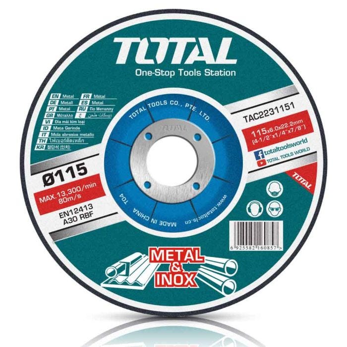 Disco Abrasivo para Corte de Metal de 4 1/2 Pulgadas