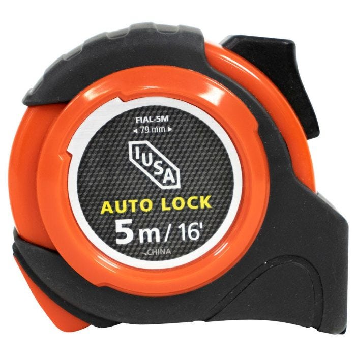 Flexómetro auto lock, anti impacto, usa, 5m