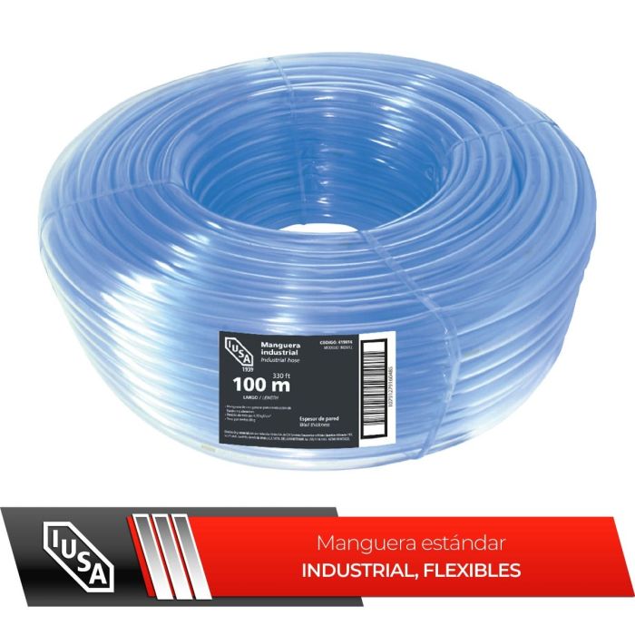 Rollo de Manguera Industrial estándar, IUSA, 100 m de 3/4"