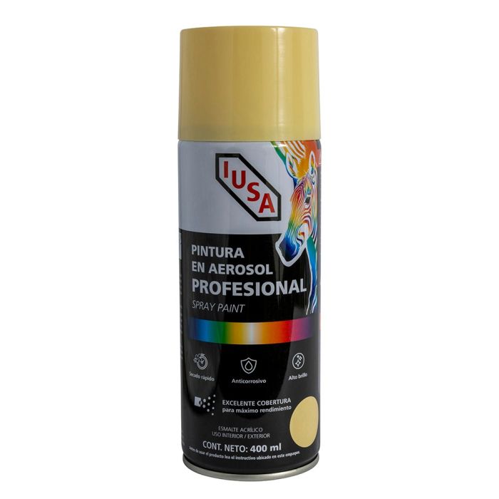 Pintura en aerosol profesional brillante, beige, IUSA