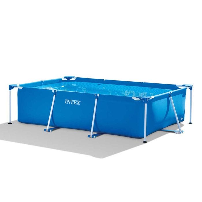 Alberca grande rectangular azul 65 cm armable