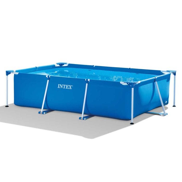 Alberca grande rectangular azul 75 cm armable