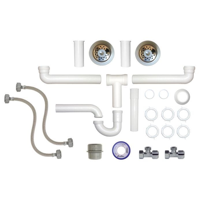 Kit de Instalación para Fregadero Dos Tarjas Vinilo Coflex