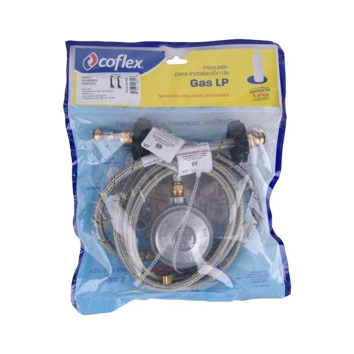 Kit Pigtail para Instalación de Tanque Gas LP 1 Vía 150 cm Coflex