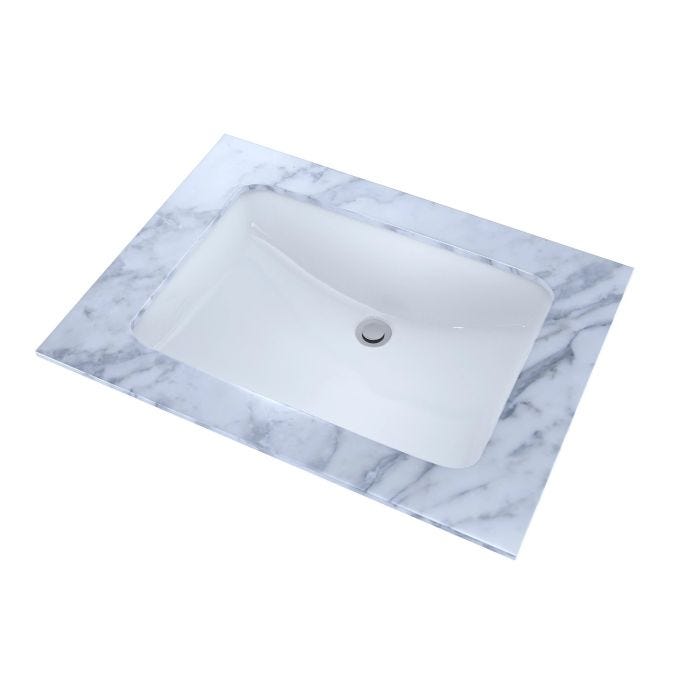 Lavabo Bajo Cubierta Rectangular LT540G 59 x 41.5 cm CEFIONTECT Blanco Algodón TOTO