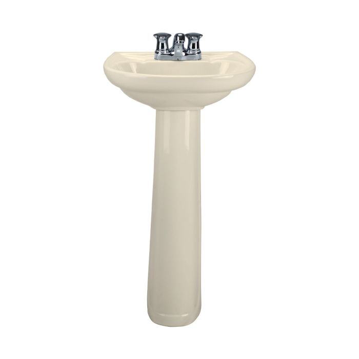 Lavabo con Pedestal Civic para Llave de 4" Hueso Corona