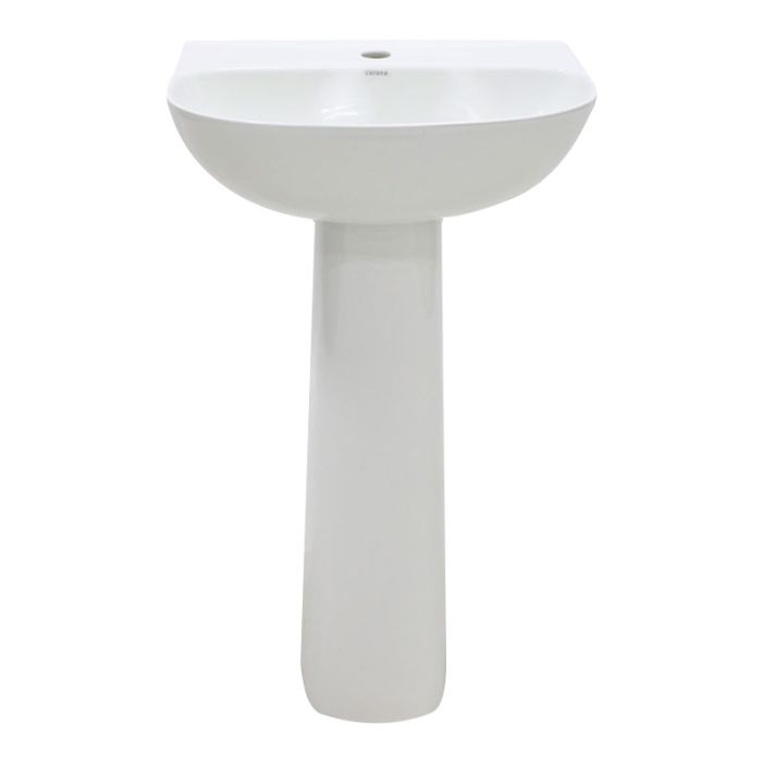Lavabo con Pedestal Manantial Blanco Corona