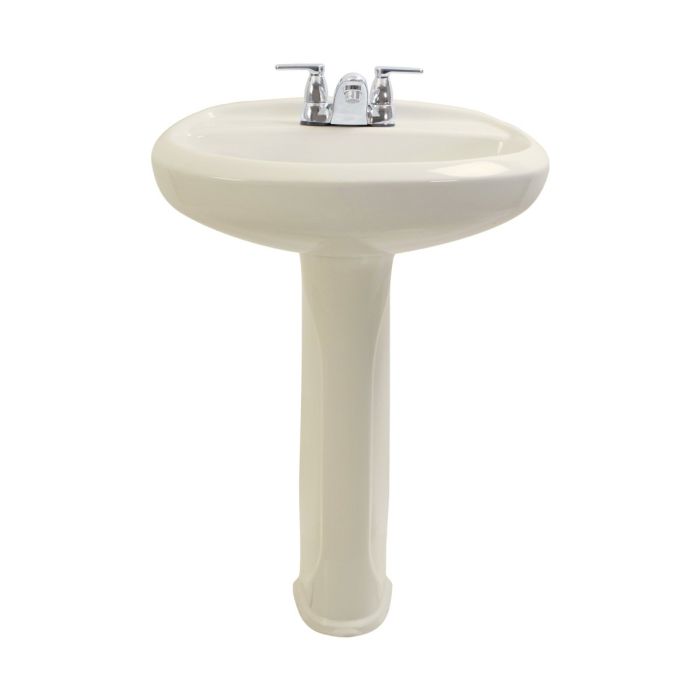 Lavabo con Pedestal Senna para Llave de 4" Hueso Corona