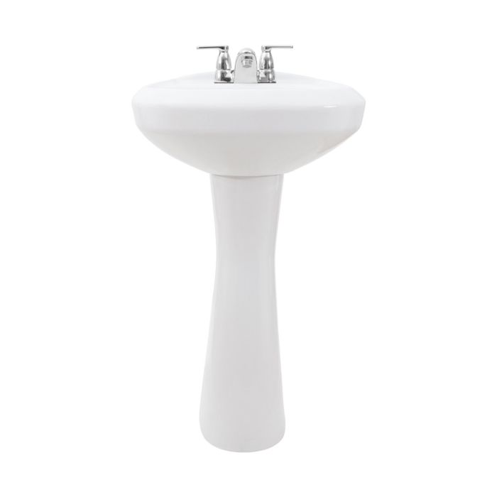 Lavabo con Pedestal Vienna 4" Blanco Corona