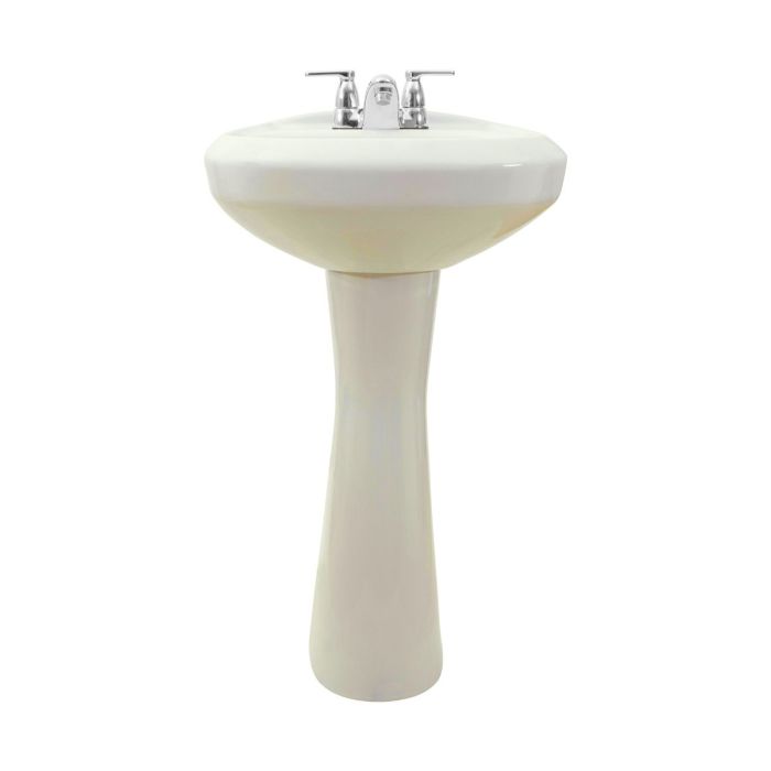 Lavabo con Pedestal Vienna 4" Hueso Corona