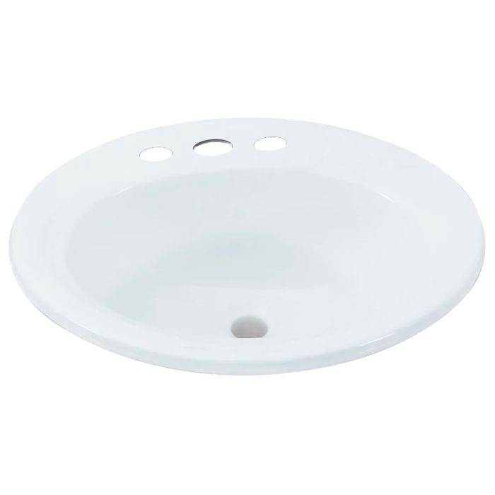 Lavabo Marsella de Sobreponer Taladros Ocultos Blanco Corona