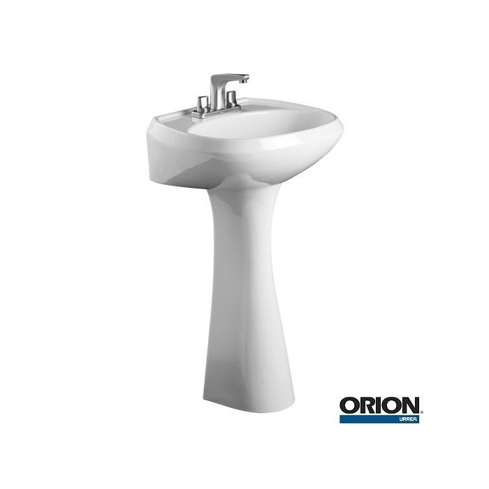 Lavabo con Pedestal Austria 4" Color Hueso Orion Urrea