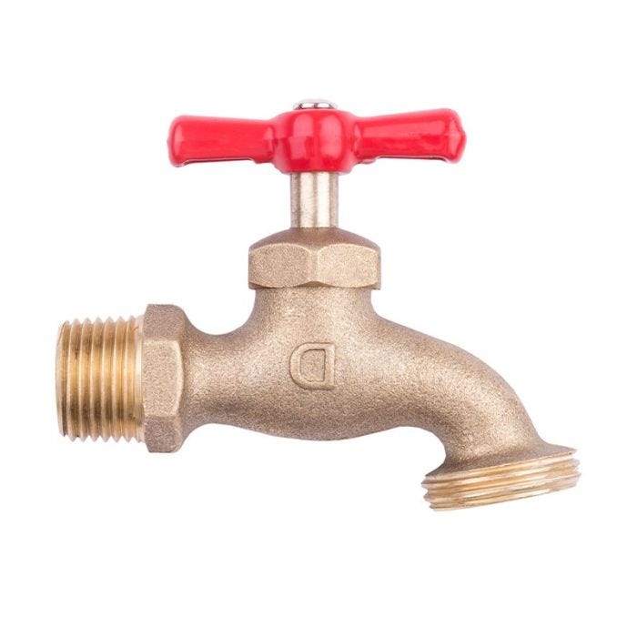 Llave de Compresión para Jardín 1/2" Latón sin Pulir Dica