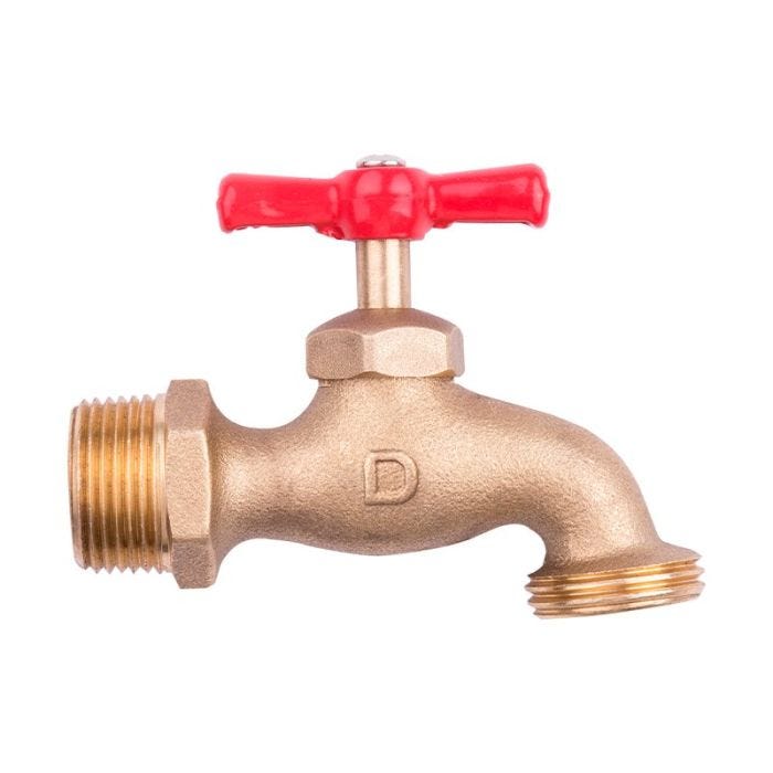 Llave de Compresión para Jardín 3/4" Latón sin Pulir Dica