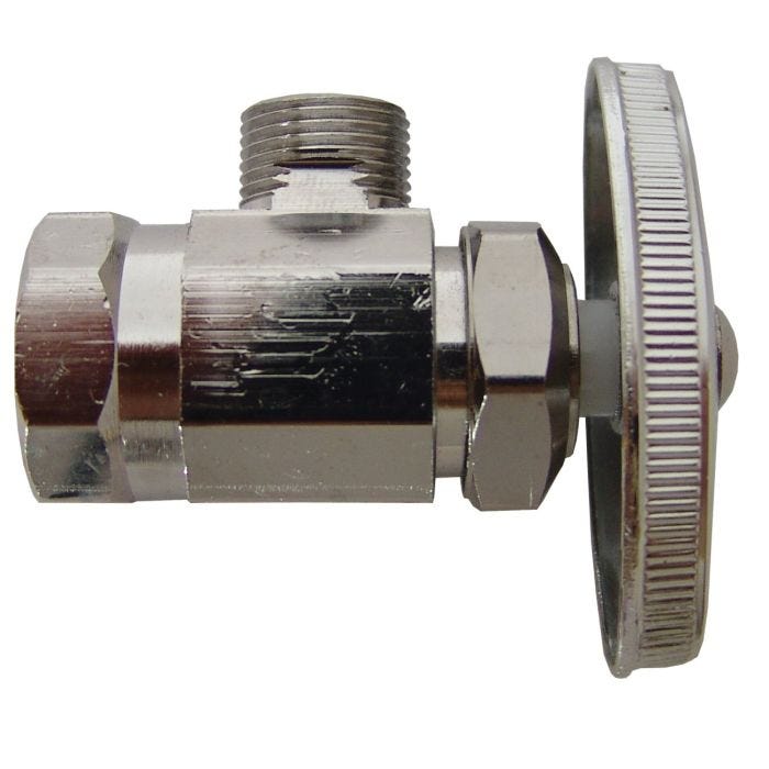 Llave de Control Angular Multivuelta para Tubo Roscado 1/2" NPT x 3/8" Compresión Coflex
