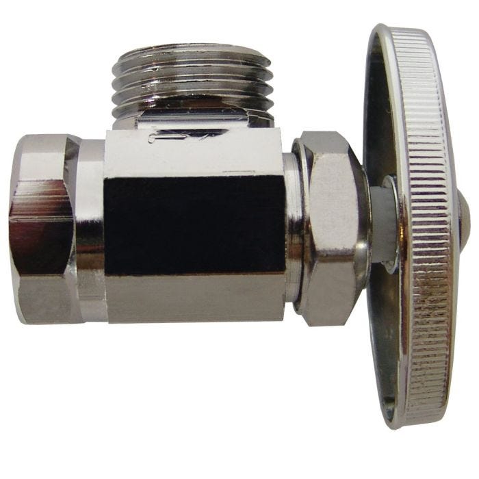 Llave de Control Angular Multivuelta Premium 1/2" NPT x 1/2" para Tubo Roscado Coflex