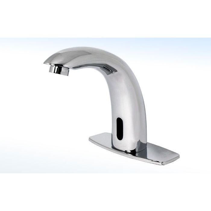 Llave Electrónica de Sensor para Lavabo con Corriente y Baterías Cromo Rugo