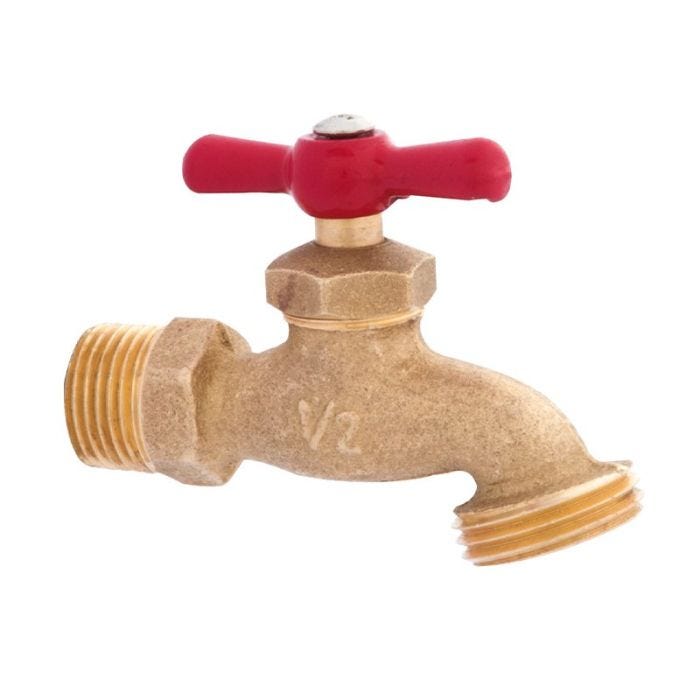 Llave para Manguera Compacta 1/2" Latón sin Pulir Dica
