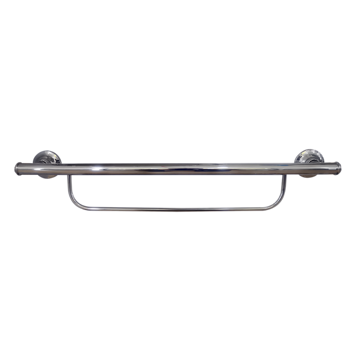 Barra de seguridad con toallero de barra cromo 24"