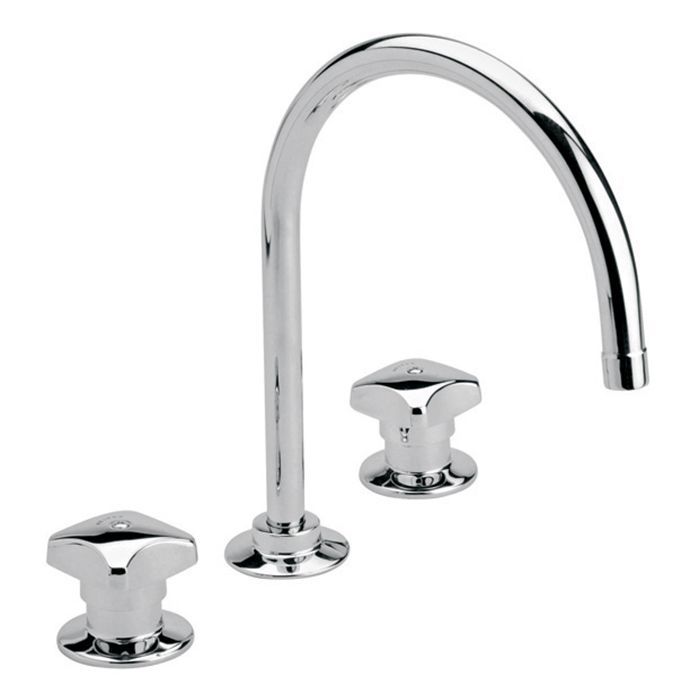 Mezcladora Tritón tubular para fregadero cromo con manerales