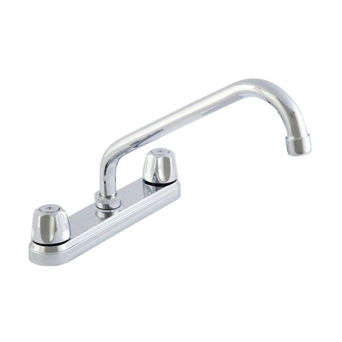 Mezcladora Ecológica para Fregadero 8" Cuello Corto Cromo Dica
