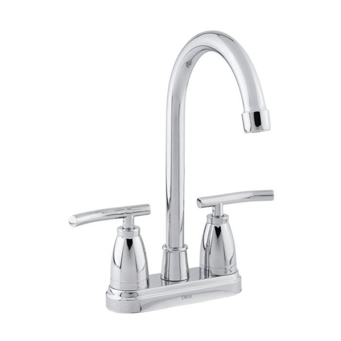Mezcladora Ecológica Tipo Bar para Lavabo 4" 3 Presiones Cromo Dica
