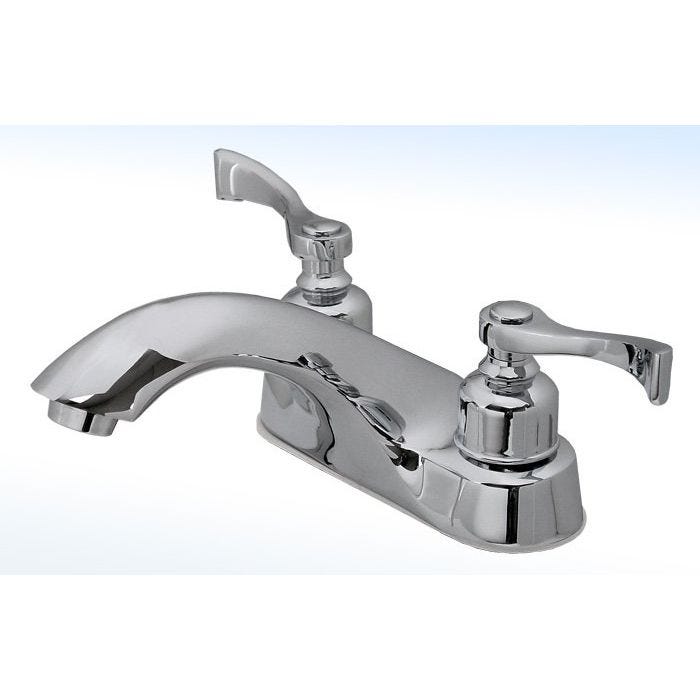 Mezcladora para Lavabo 4" con Manerales de Palanca Cromo Rugo