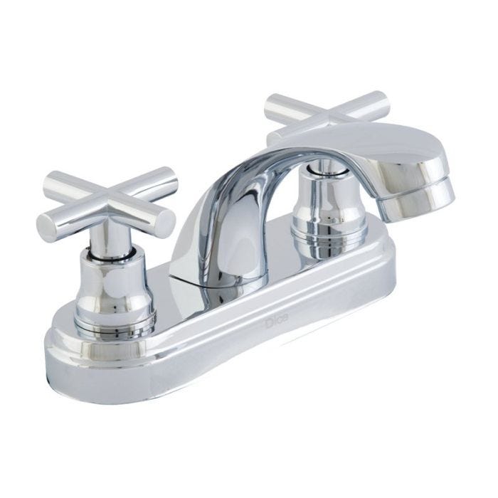 Mezcladora para Lavabo 4" de Cruceta Cromo Dica