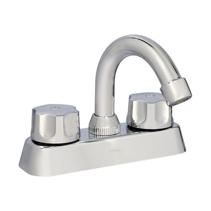 Mezcladora Plástica Tipo Bar para Lavabo 4" Cuello Corto Cromo Dica