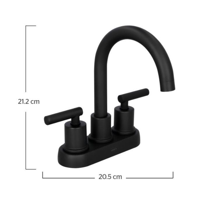 Mezcladora Lavabo 4" M/Palan 14Cl Negro Mate Urrea