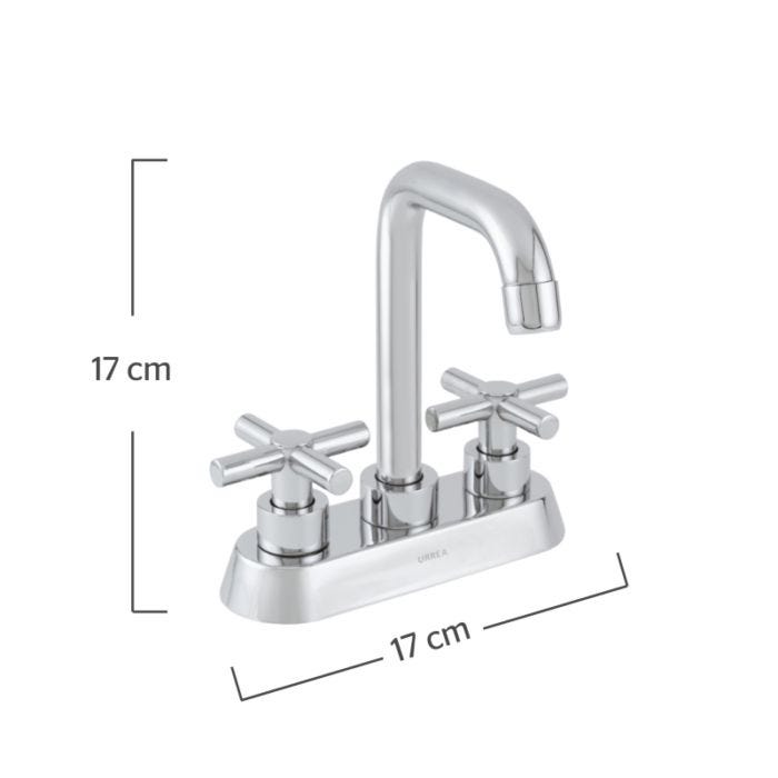 Mezcl de 4" para Lavabo con Man de Cruceta URREA