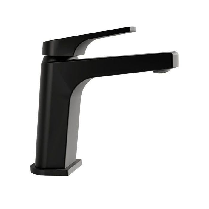 Monomando Quadratta para lavabo ébano sin contra