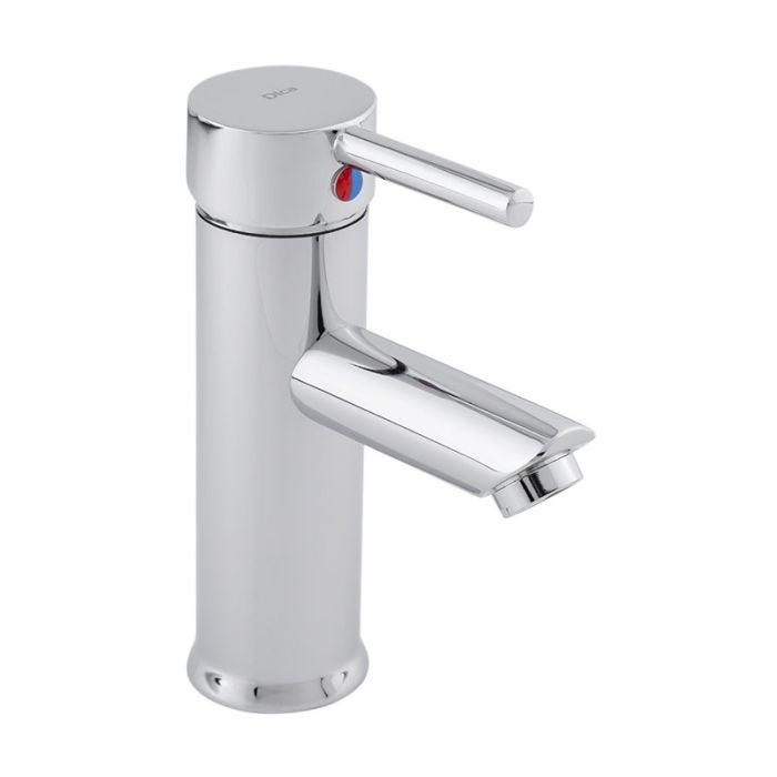 Monomando Corto para Lavabo Media y Alta Presión Acero Inoxidable Cromo Dica
