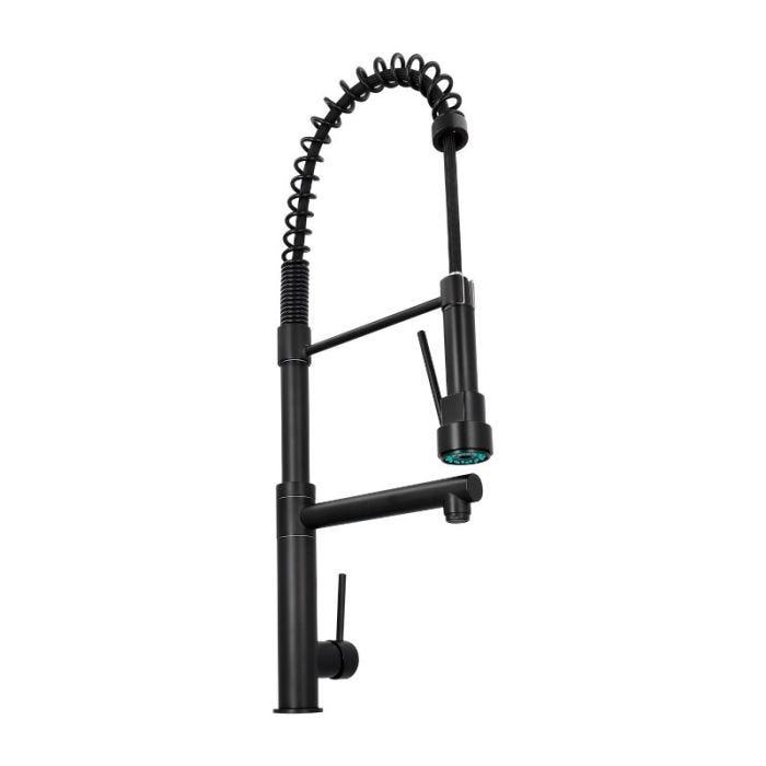 Monomando Profesional para Cocina con Nariz Flexible Negro Mate Urrea
