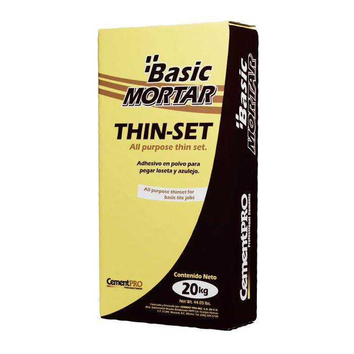Adhesivo Basic Mortar Thin-Set Gris 20 kg CementPRO