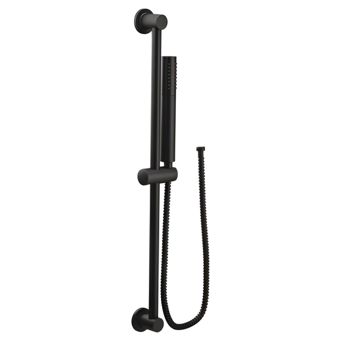 Regadera Manual Sencillo Moen Negro Mate 1 Función con Barra