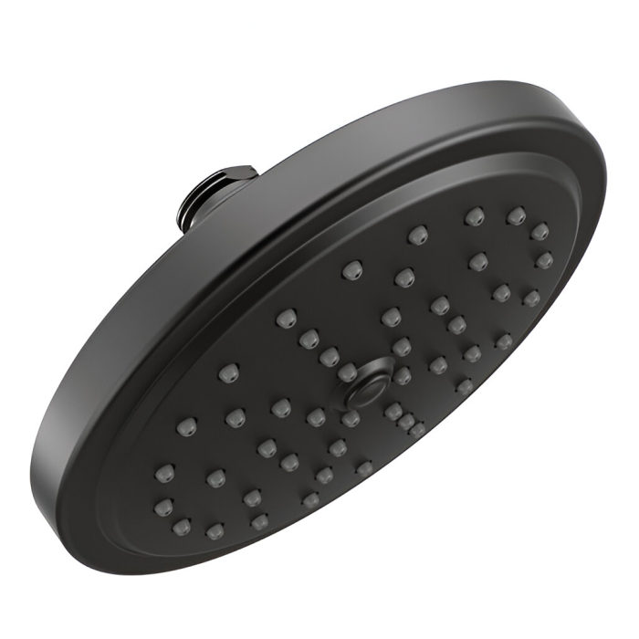 Cebolleta de regadera tipo lluvia de 6-3/4" de diámetro y una función, en negro mate Moen