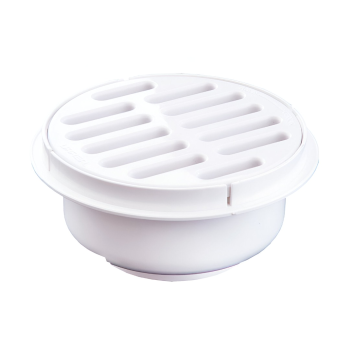 Coladera Universal Plástica Urrea Con Rejilla Blanca